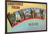 Greetings from Waterville, Maine-null-Framed Art Print