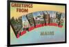 Greetings from Waterville, Maine-null-Framed Art Print