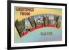 Greetings from Waterville, Maine-null-Framed Art Print