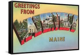 Greetings from Waterville, Maine-null-Framed Stretched Canvas