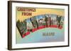 Greetings from Waterville, Maine-null-Framed Art Print