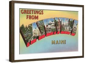 Greetings from Waterville, Maine-null-Framed Art Print