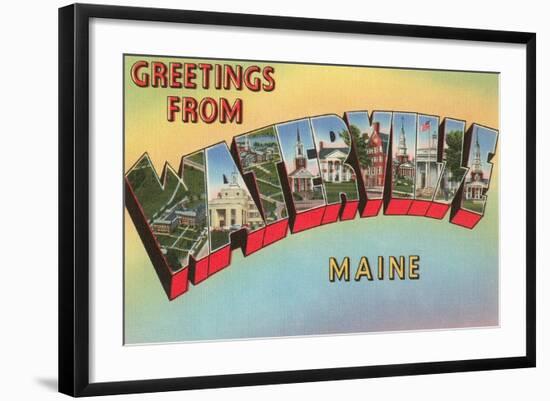 Greetings from Waterville, Maine-null-Framed Art Print