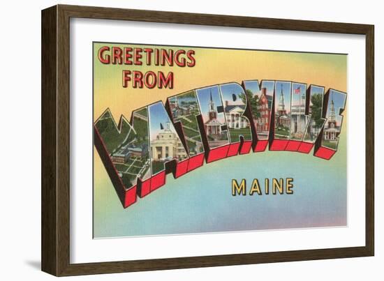 Greetings from Waterville, Maine-null-Framed Art Print