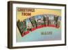 Greetings from Waterville, Maine-null-Framed Art Print