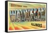 Greetings from Waukegan, Illinois-null-Framed Stretched Canvas