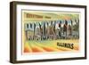 Greetings from Waukegan, Illinois-null-Framed Art Print