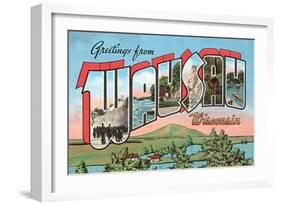 Greetings from Wausau, Wisconsin-null-Framed Art Print