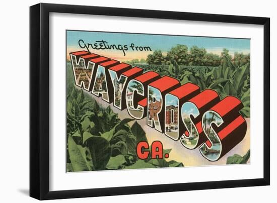 Greetings from Waycross, Georgia-null-Framed Art Print