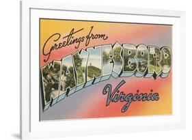 Greetings from Waynesboro, Virginia-null-Framed Premium Giclee Print