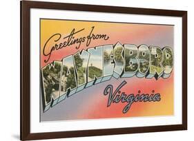 Greetings from Waynesboro, Virginia-null-Framed Premium Giclee Print