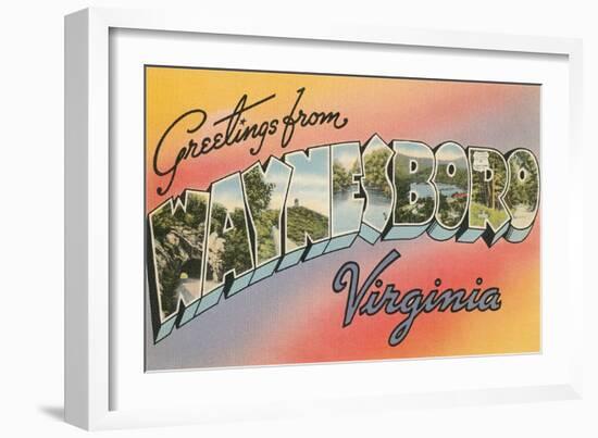 Greetings from Waynesboro, Virginia-null-Framed Art Print