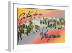 Greetings from Waynesboro, Virginia-null-Framed Art Print