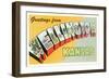 Greetings from Wellington, Kansas-null-Framed Art Print