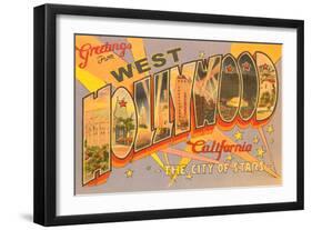 Greetings from West Hollywood, California-null-Framed Art Print