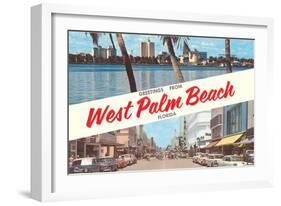 Greetings from West Palm Beach, Florida-null-Framed Art Print