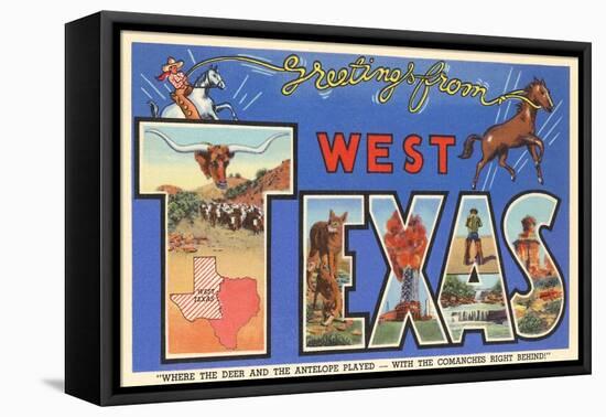 Greetings from West Texas-null-Framed Stretched Canvas