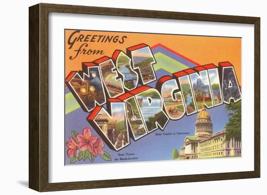 Greetings from West Virginia-null-Framed Art Print