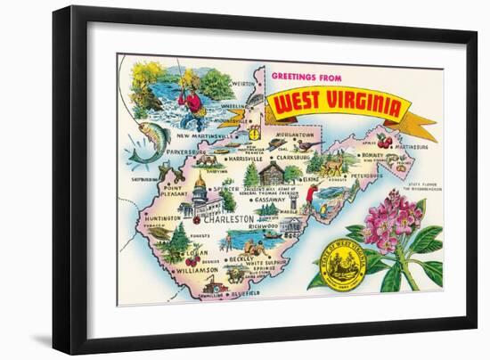 Greetings from West Virginia-null-Framed Art Print