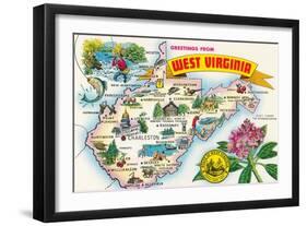 Greetings from West Virginia-null-Framed Art Print