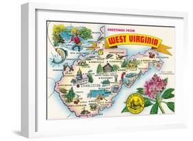 Greetings from West Virginia-null-Framed Art Print