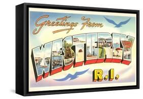 Greetings from Westerly, Rhode Island-null-Framed Stretched Canvas
