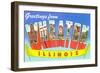 Greetings from Wheaton, Illinois-null-Framed Art Print