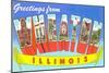 Greetings from Wheaton, Illinois-null-Mounted Art Print