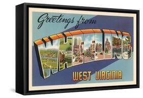 Greetings from Wheeling, West Virginia-null-Framed Stretched Canvas