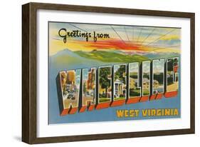 Greetings from Wheeling, West Virginia-null-Framed Art Print