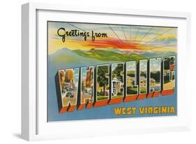 Greetings from Wheeling, West Virginia-null-Framed Art Print