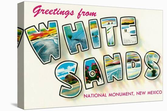 Greetings from White Sands National Monument, New Mexico-Lantern Press-Stretched Canvas