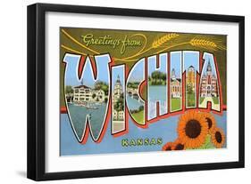 Greetings from Wichita, Kansas-null-Framed Art Print