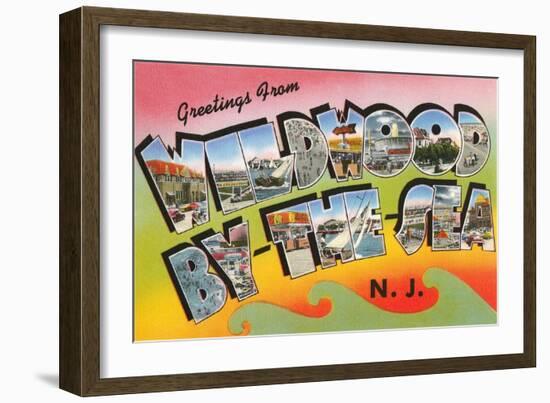 Greetings from Wildwood By-The-Sea, New Jersey-null-Framed Art Print