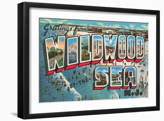Greetings from Wildwood By-The-Sea, New Jersey-null-Framed Art Print
