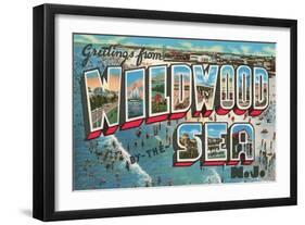 Greetings from Wildwood By-The-Sea, New Jersey-null-Framed Art Print