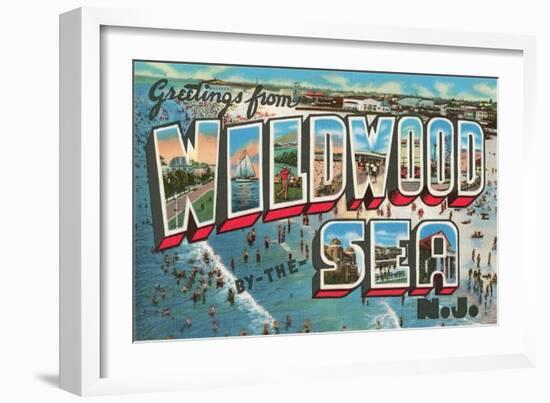 Greetings from Wildwood By-The-Sea, New Jersey-null-Framed Art Print