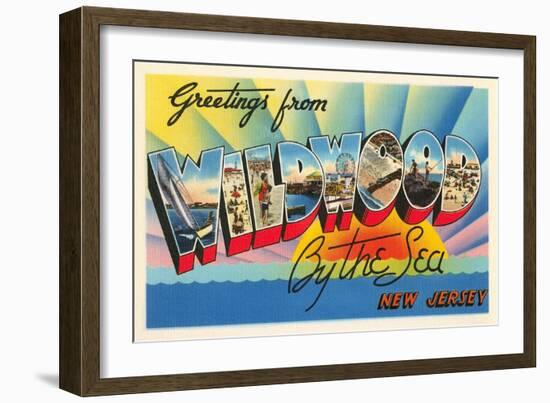 Greetings from Wildwood By-The-Sea, New Jersey-null-Framed Art Print