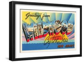 Greetings from Wildwood By-The-Sea, New Jersey-null-Framed Art Print