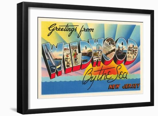 Greetings from Wildwood By-The-Sea, New Jersey-null-Framed Art Print