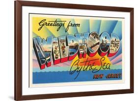 Greetings from Wildwood By-The-Sea, New Jersey-null-Framed Premium Giclee Print