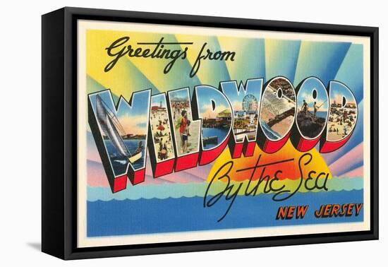 Greetings from Wildwood By-The-Sea, New Jersey-null-Framed Stretched Canvas