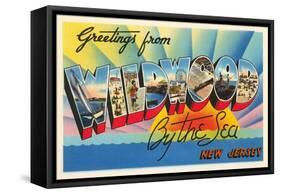 Greetings from Wildwood By-The-Sea, New Jersey-null-Framed Stretched Canvas