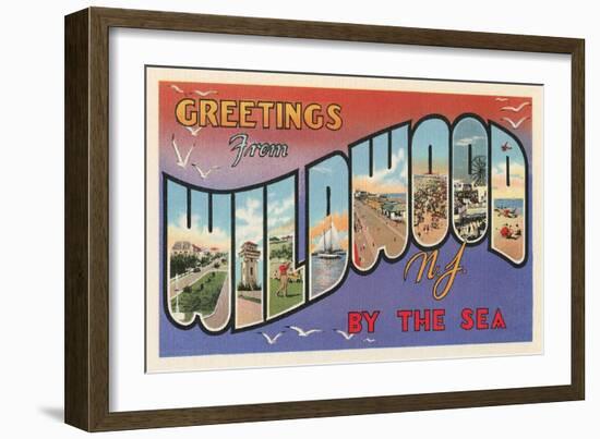 Greetings from Wildwood By-The-Sea, New Jersey-null-Framed Art Print