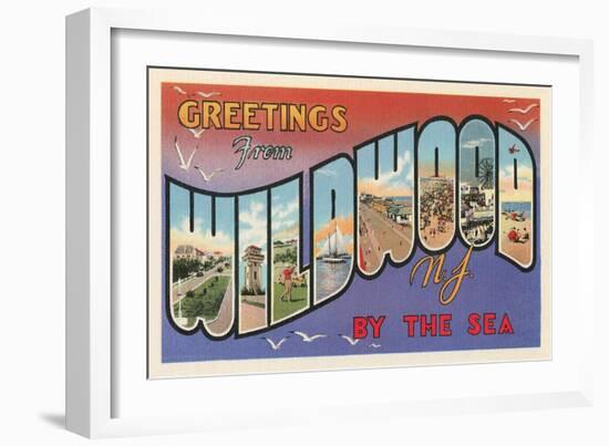 Greetings from Wildwood By-The-Sea, New Jersey-null-Framed Art Print