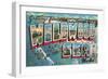 Greetings from Wildwood-By-The-Sea, New Jersey-null-Framed Giclee Print