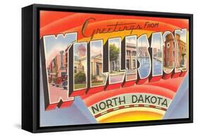 Greetings from Williston, North Dakota-null-Framed Stretched Canvas