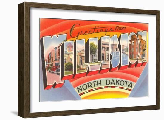 Greetings from Williston, North Dakota-null-Framed Art Print