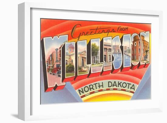 Greetings from Williston, North Dakota-null-Framed Art Print