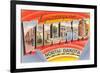 Greetings from Williston, North Dakota-null-Framed Premium Giclee Print